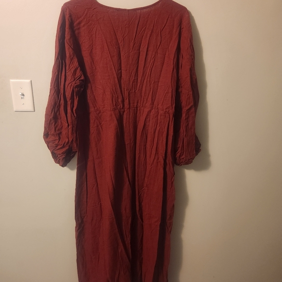 Eloquii Full Sleeve Maxi Dress with Slit - Picture 5 of 6